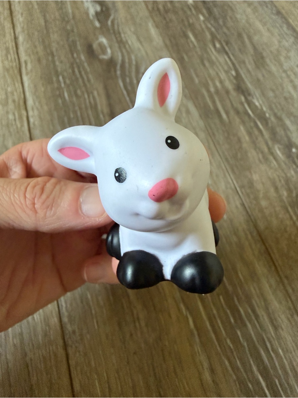 Fisher-Price Little People White Bunny Rabbit Figure Model CHD20
